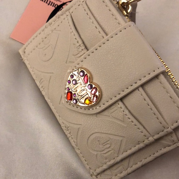 Juicy Couture Angel Glitz Out Tab Elongated Faux Leather CC Wallet NWT - Picture 15 of 16